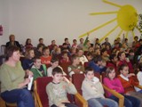 Deti v obecenstve po�as besedy