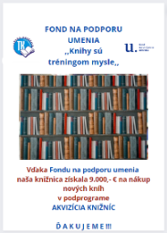 Nákup nových kníh vďaka podporenému projektu