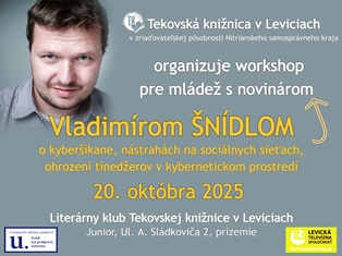 Workshop s novinárom Vladimírom Šnídlom: Kyberšikana a nástrahy sociálnych sietí