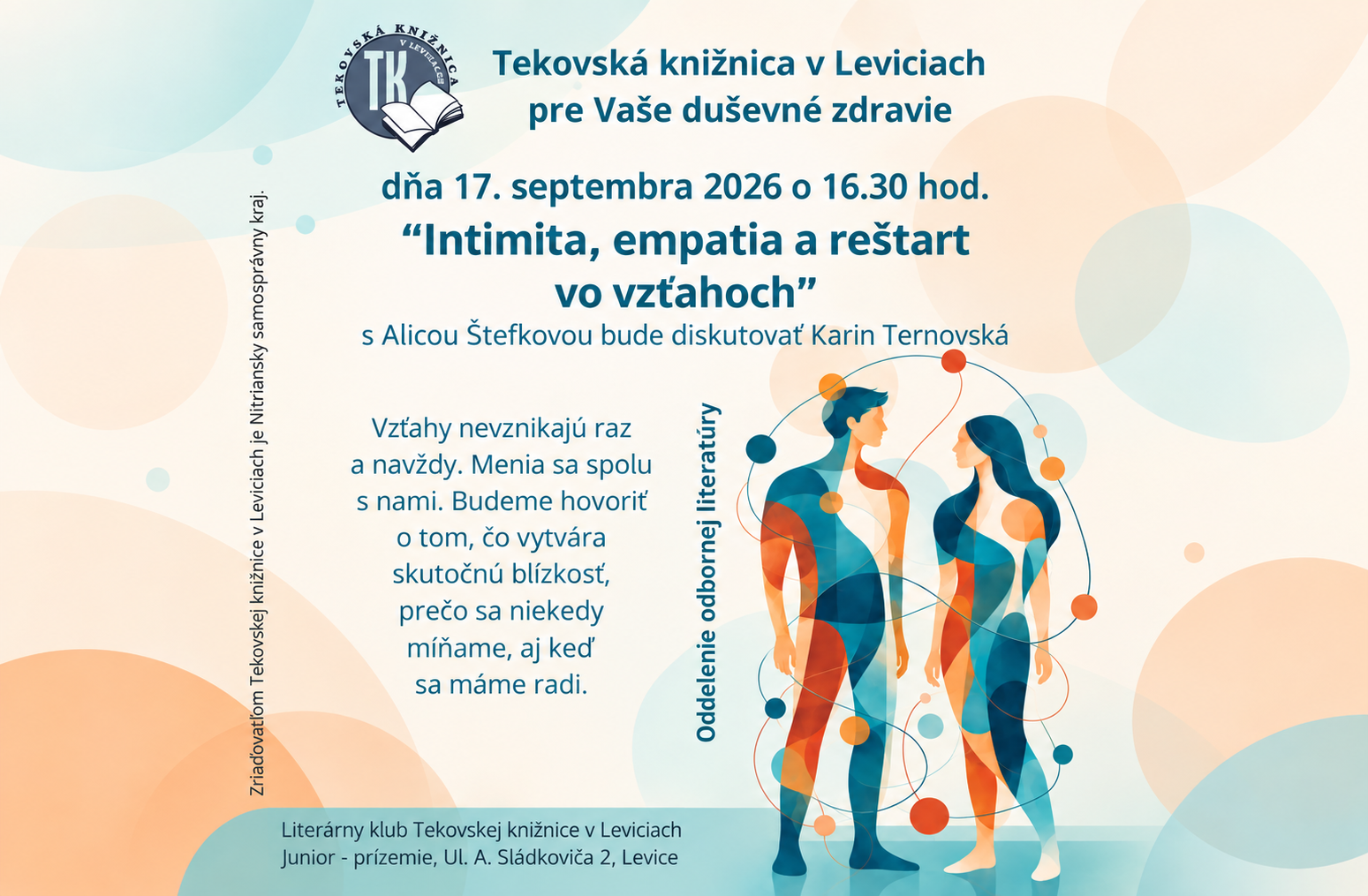 Pozývame vás na podujatie Intimita, empatia a reštart vo vzťahoch.