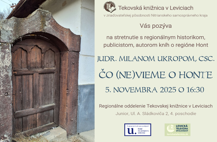 Stretnutie s regionálnym historikom, publicistom a autorom kníh o našom regióne JUDr. Milanom Ukropom, CSc.