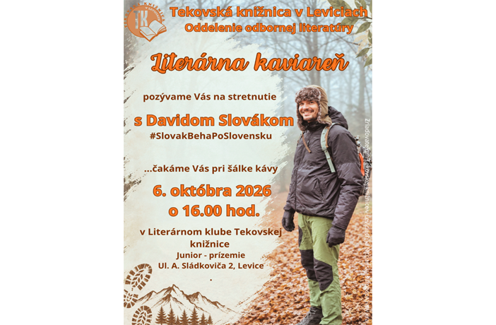 Literárna kaviareň s cestovateľom Davidom Slovákom
