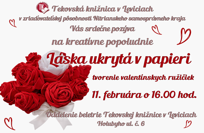 LÁSKA UKRYTÁ V PAPIERI - kreatívne popoludnie.