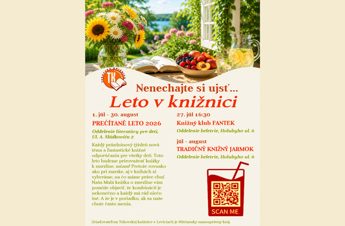Nenechajte si ujsť... LETO V KNIŽNICI!