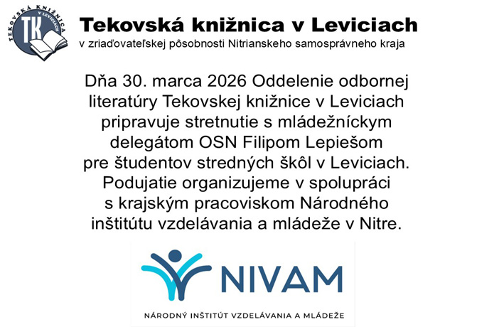 Stretnutie s mládežníckym delegátom OSN Filipom Lepiešom
