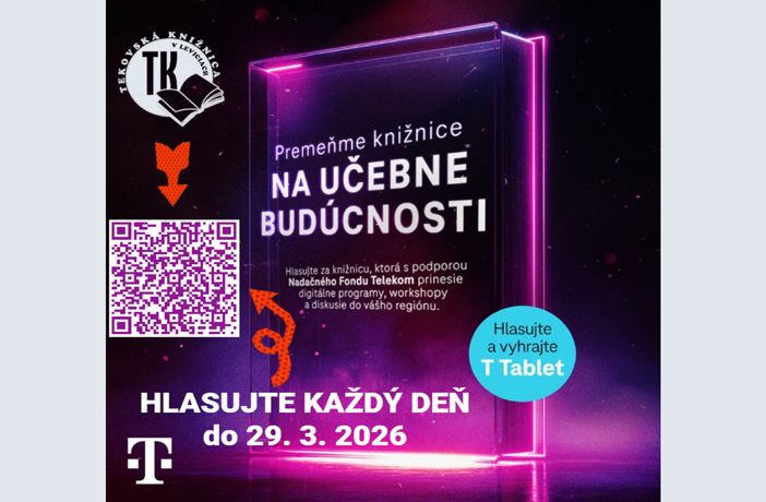 Z knižnice učebňa budúcnosti – ROZHODUJÚ VAŠE HLASY