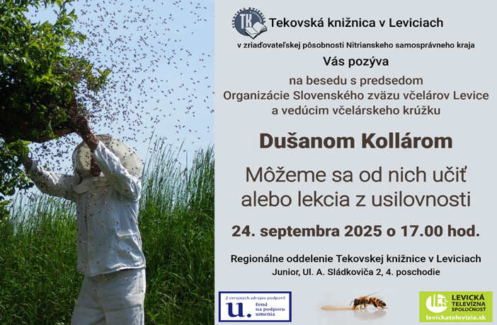Beseda s predsedom SZV Levice a vedúcim včelárskeho krúžku DUŠANOM KOLLÁROM.